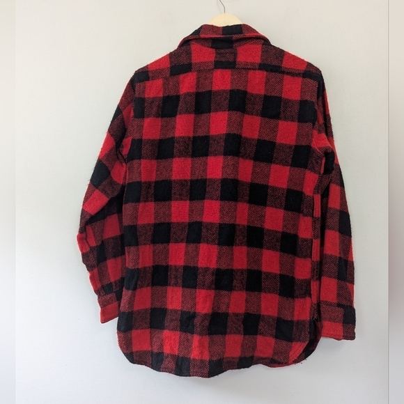 Vintage 70s Buffalo Plaid Shacket Flannel - Picture 3 of 13
